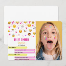Emoji Foto Uitnodiging