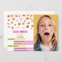 Emoji-foto-uitnodiging