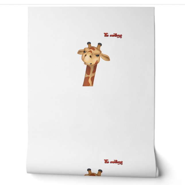 Emoji fronsen boze giraffe gezicht behang (Afrollen)
