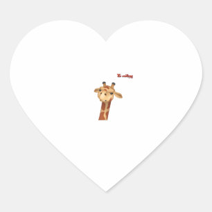 Emoji fronsen boze giraffe gezicht hart sticker