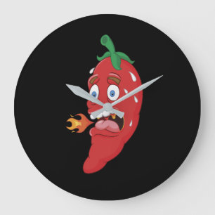Emoji Funny Chili Pepper Hot Sauce Food Lover Grote Klok