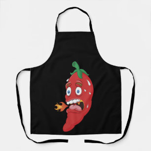 Emoji Funny Chili Pepper Hot Sauce Food Lover Schort