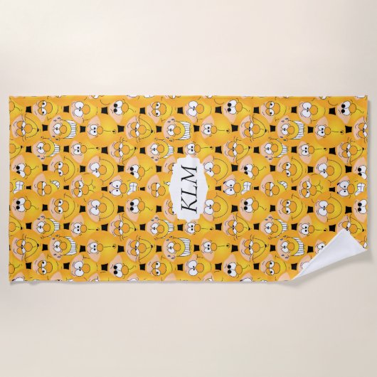 Emoji 😊 Funny Yellow Faces Strandlaken (Voorkant)