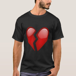 Emoji gebroken hart break-up missen van je geliefd t-shirt