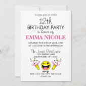 Emoji-geïnspireerde uitnodiging voor verjaardagsfe (Achterkant)