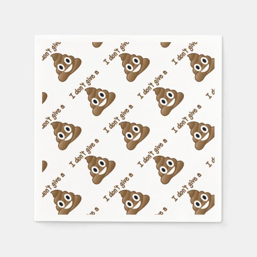 Emoji geven een poep servet (Voorkant)