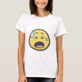 Emoji: Gezicht met koudzweet T-shirt (Voorkant)