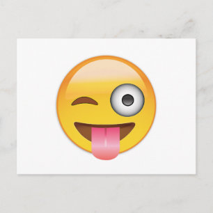 Emoji - Gezicht met Tong Briefkaart