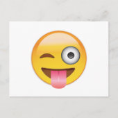 Emoji - Gezicht met Tong Briefkaart (Voorkant)