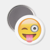 Emoji - Gezicht met tong Magneet (Voorkant / Achterkant)