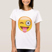 Emoji - gezicht met tong t-shirt (Voorkant)