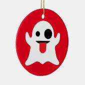 Emoji Ghost Keramisch Ornament (Rechts)