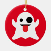 Emoji Ghost Keramisch Ornament (Voorkant)
