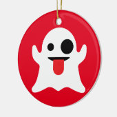 Emoji Ghost Keramisch Ornament (Links)