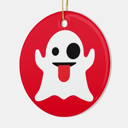 Emoji Ghost Keramisch Ornament (Links)