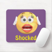 Emoji Girl Emoticon Cartoon Face Muismat (Met muis)