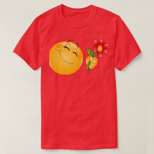 Emoji Giving Flower T-shirt (Design voorkant)