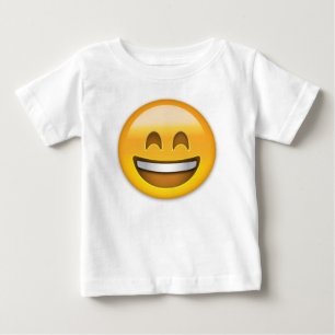 Emoji glimlachend gezicht open mond en glimlachte