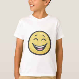 Emoji: Glimlend gezicht met open mond en glimlache T-shirt