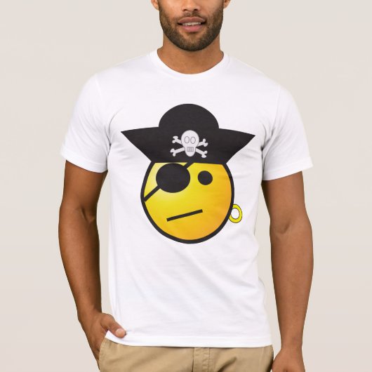 Emoji grappig piraat T-shirt (Voorkant)