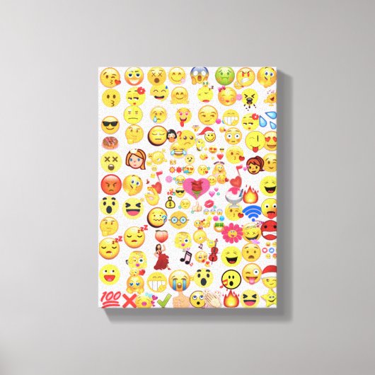 Emoji-grootte SM Canvas Afdruk (Voorkant)