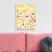 Emoji-grootte SM Canvas Afdruk (Insitu (Woonkamer))
