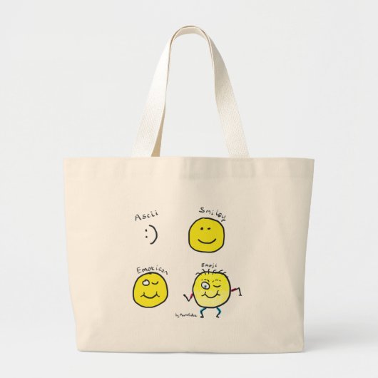 Emoji Grote Tote Bag (Voorkant)