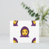 emoji hajib briefkaart (Staand voorkant)