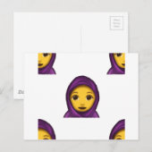 emoji hajib briefkaart (Voorkant / Achterkant)