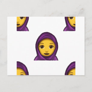 emoji hajib briefkaart