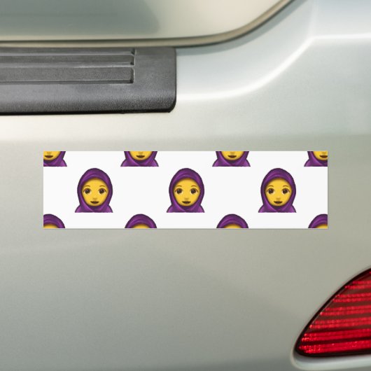 emoji hajib bumpersticker (Op auto)