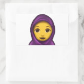 emoji hajib rechthoekige sticker (Tas)