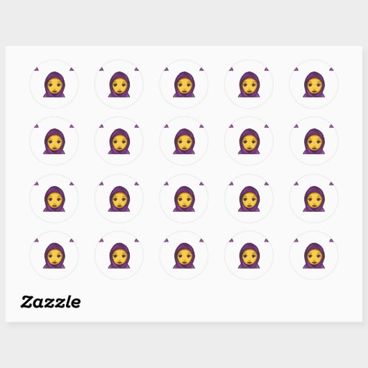 emoji hajib ronde sticker (Vel)