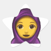 emoji hajib ster sticker (Voorkant)