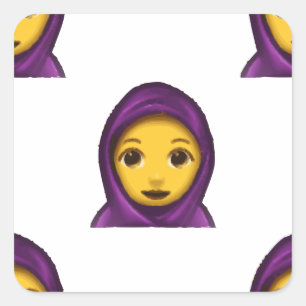 emoji hajib vierkante sticker