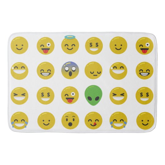 Emoji happy face badmat badmat (Voorkant)