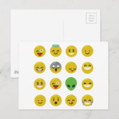 Emoji happy face briefkaart (Voorkant / Achterkant)