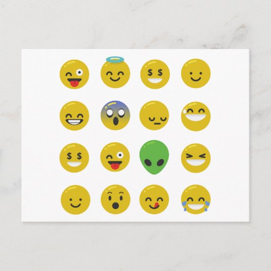 Emoji happy face briefkaart (Voorkant)