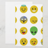 Emoji happy face briefpapier (Voorkant / Achterkant)