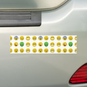 Emoji happy face bumpersticker (Op auto)