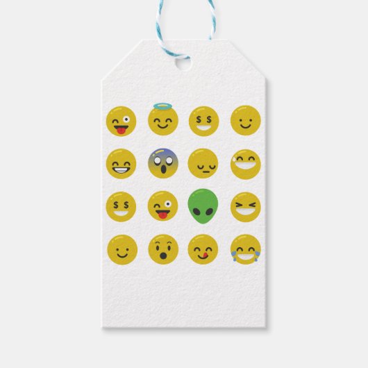 Emoji happy face cadeaulabel (Voorkant)