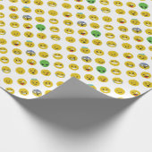 Emoji happy face cadeaupapier (Hoek)
