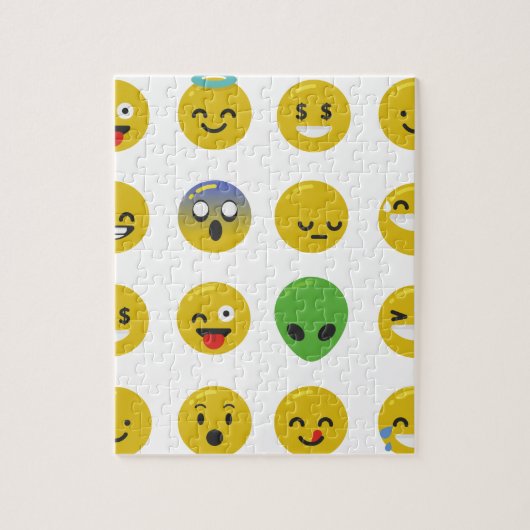 Emoji happy face legpuzzel (Verticaal)