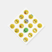 Emoji happy face paper napkins servetten (Hoek)