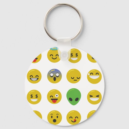 Emoji happy face sleutelhanger (Voorkant)
