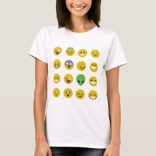 Emoji happy face t-shirt (Voorkant)