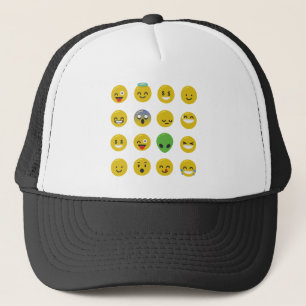 Emoji happy face trucker pet
