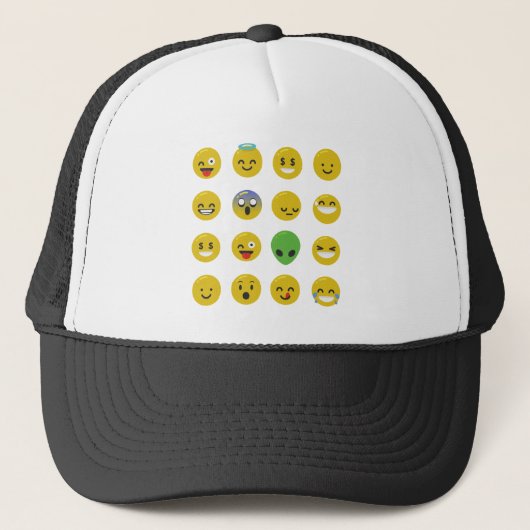 Emoji happy face trucker pet (Voorkant)