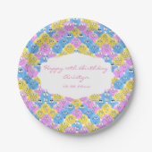 Emoji 😀 Happy Gekke deeggezichten Papieren Bordje (Voorkant)