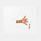 Emoji Happy Love Eyes Giraffe Face Fleece Deken (Voorkant (Horizontaal))